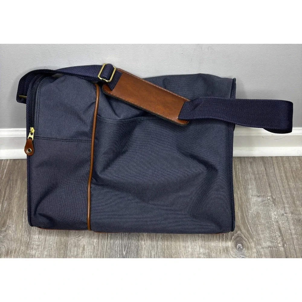 Samsonite Navy Blue Canvas‎ Small Shoulder Bag Carry On Travel Luggage